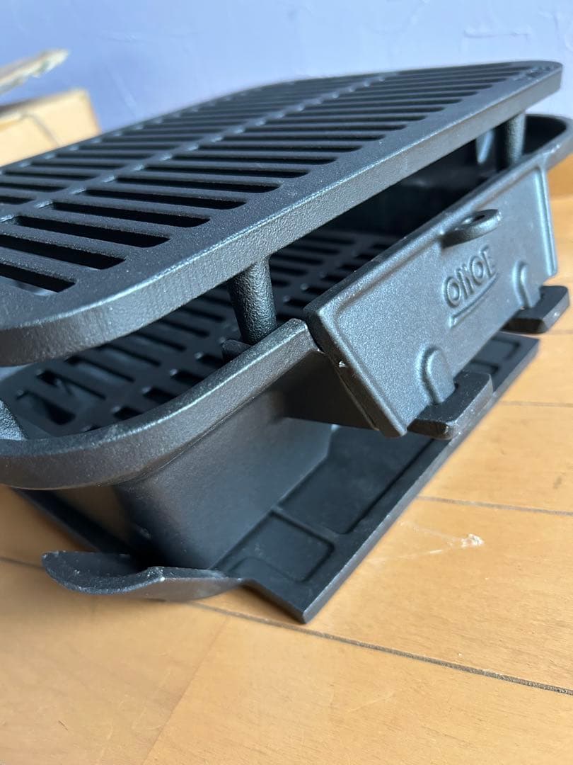尾上製作所　鉄鋳物コンロ角型　cl-1607