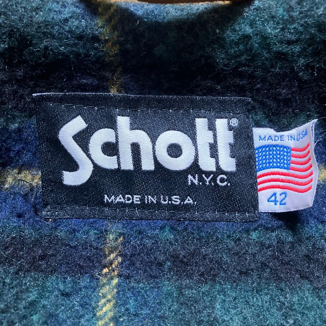 Schott イエローヌバックジャケット 42