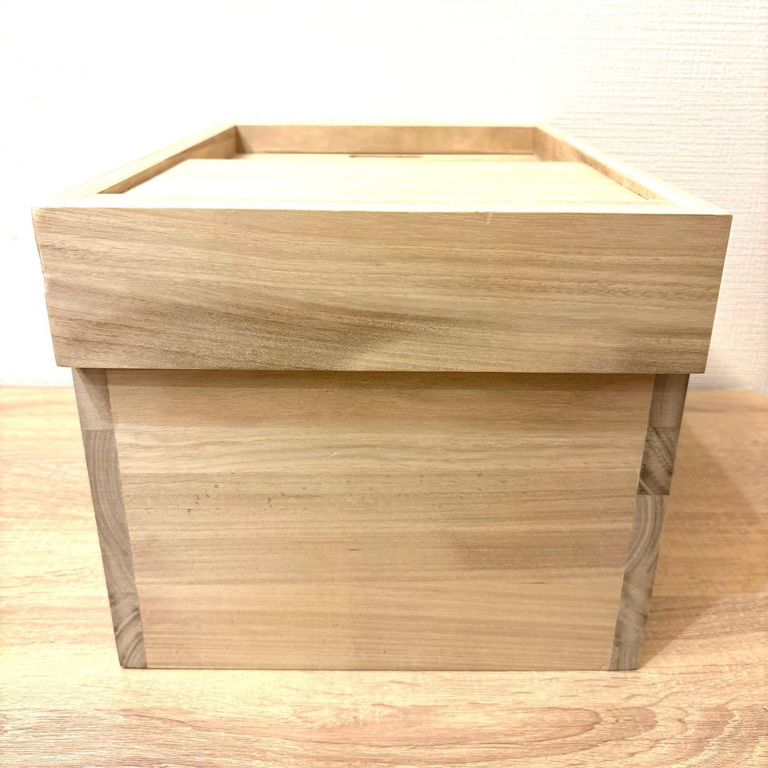 美品✨️ 日本製 桐 米びつ 10kg スライド式 米保管 キッチン 木製