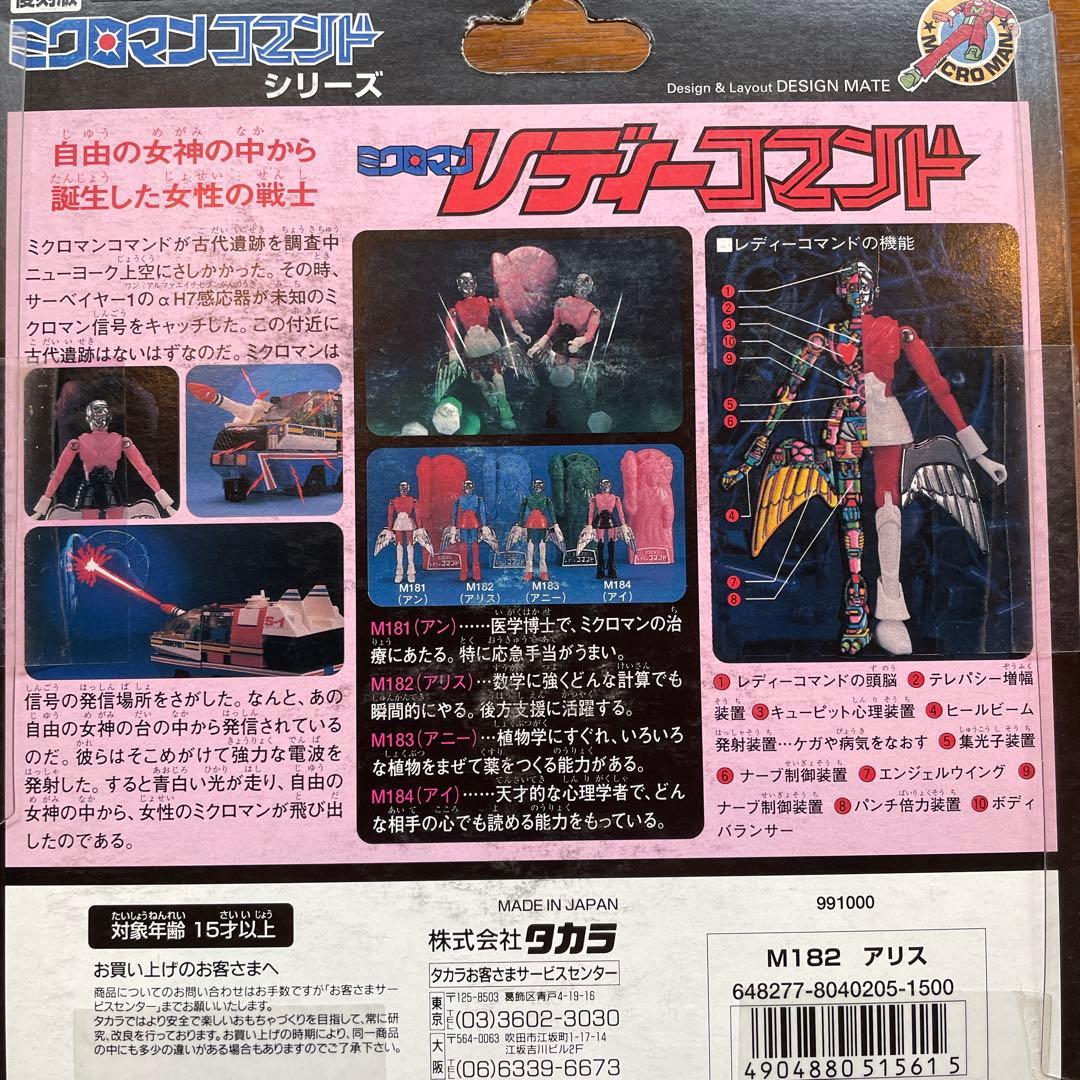 ミクロマン　レディーコマンド　アン　アリス　アイ　アニー　未開封　1999