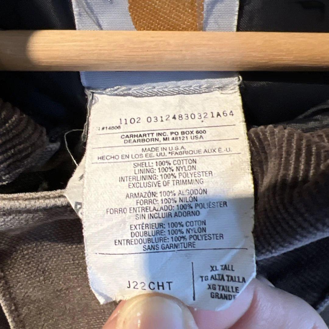 米国製 Carhartt トラディショナルジャケット ショート丈 XLブラウン