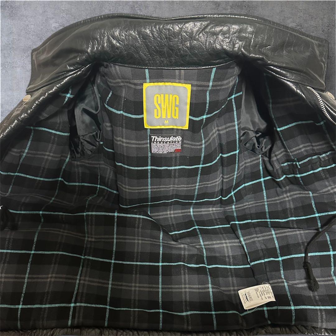 Swagger M-65 レザーライダースジャケット M