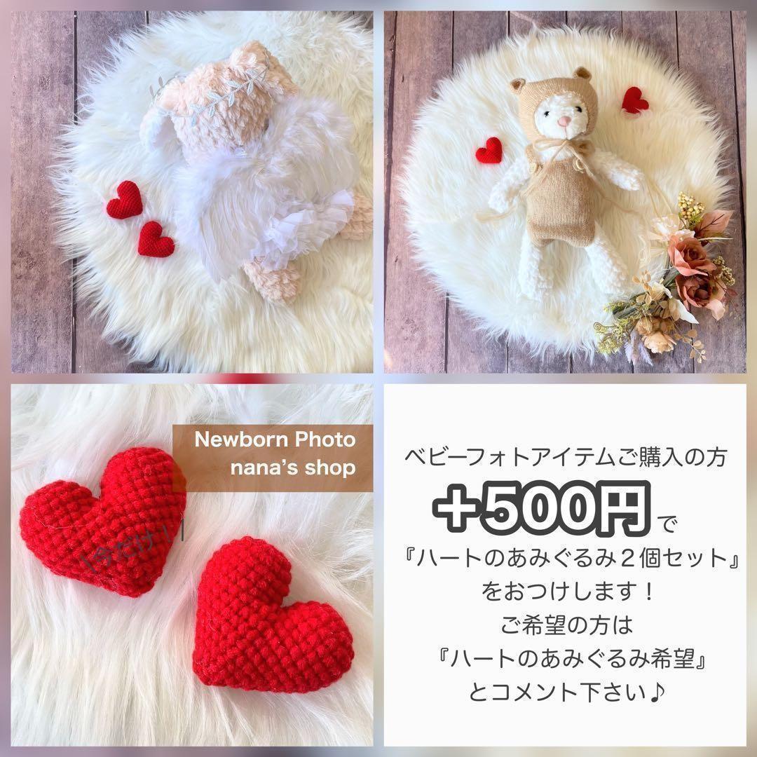 グレー♪うさぎ耳帽子と編み模様オーバーオール　ニューボーンフォト衣装　ボンネット
