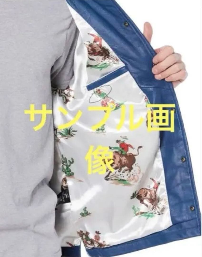 Indian レザー コーチジャケットXL 小峠ブルー