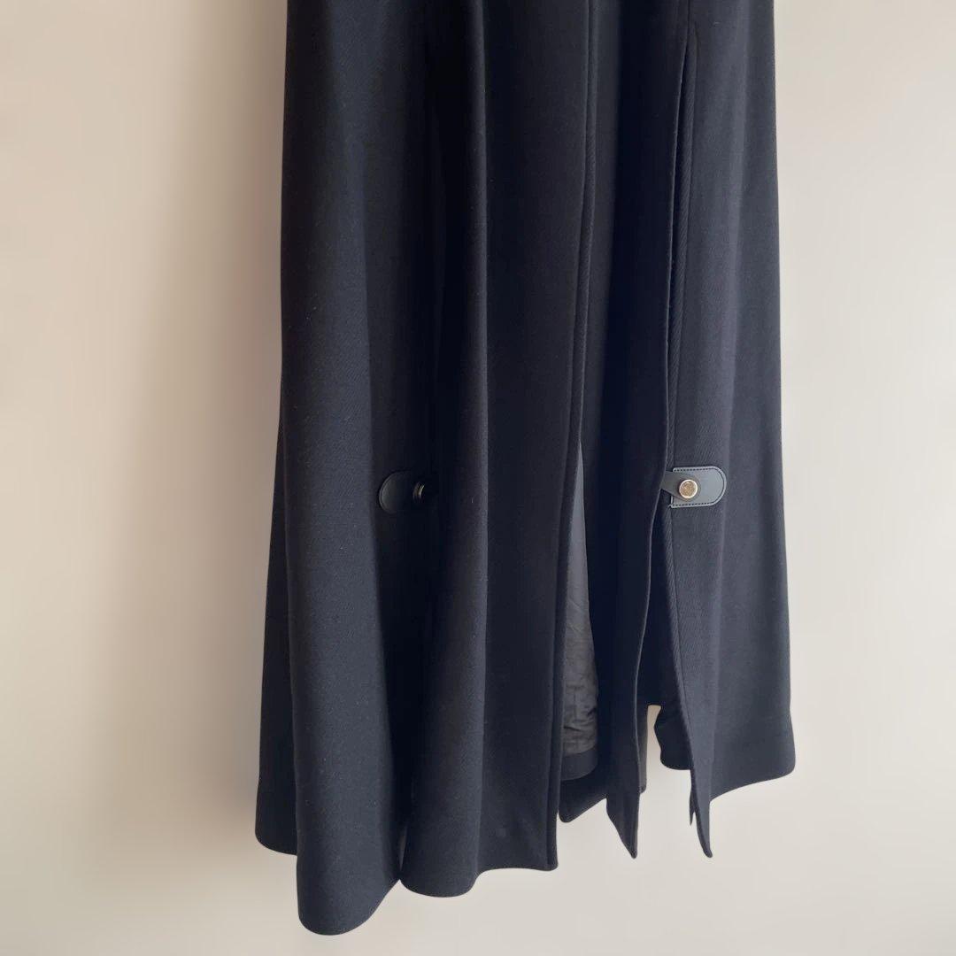 【即完売】ZARA&MANTECO｜ポンチョケープ｜ゴールド金具｜ラムウールXS