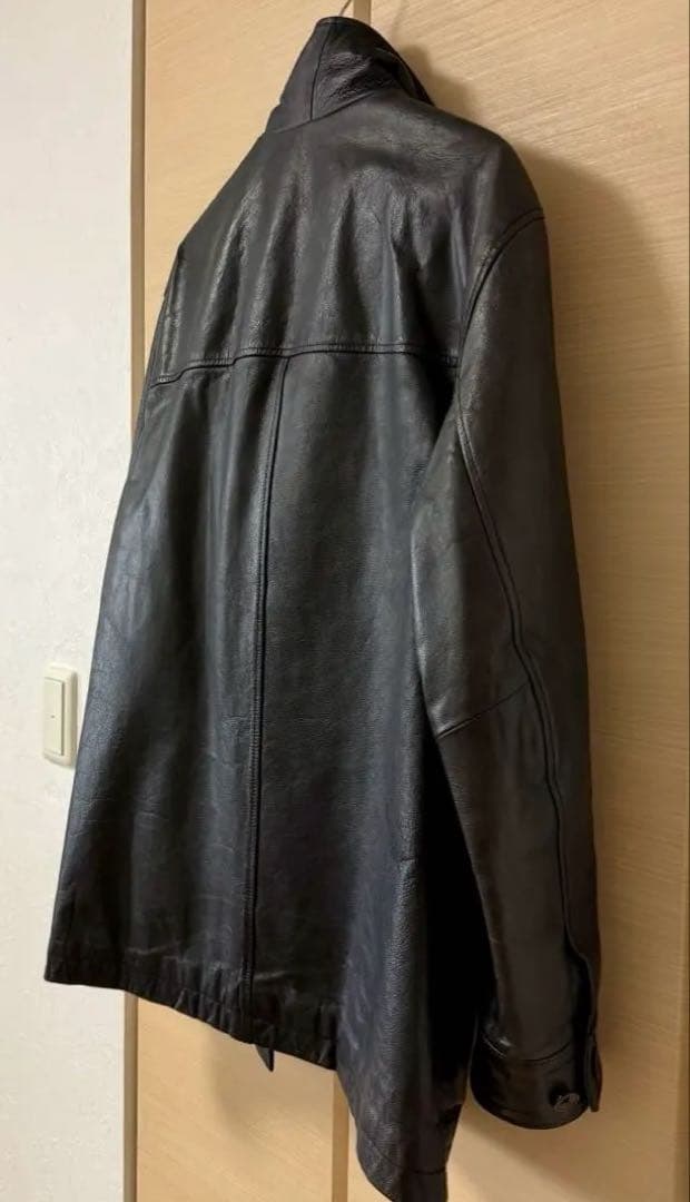 【希少・美品】90s OLD GAP レザー カーコート ブラック M