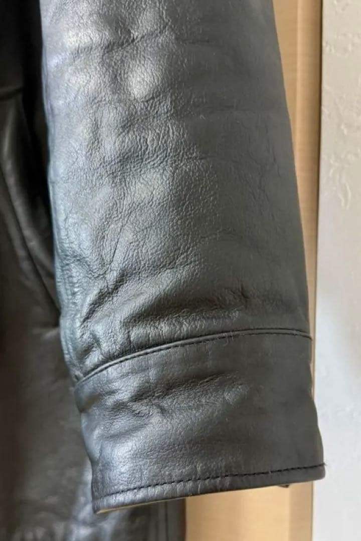【希少・美品】90s OLD GAP レザー カーコート ブラック M