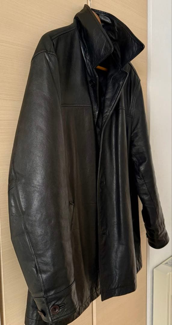 【希少・美品】90s OLD GAP レザー カーコート ブラック M