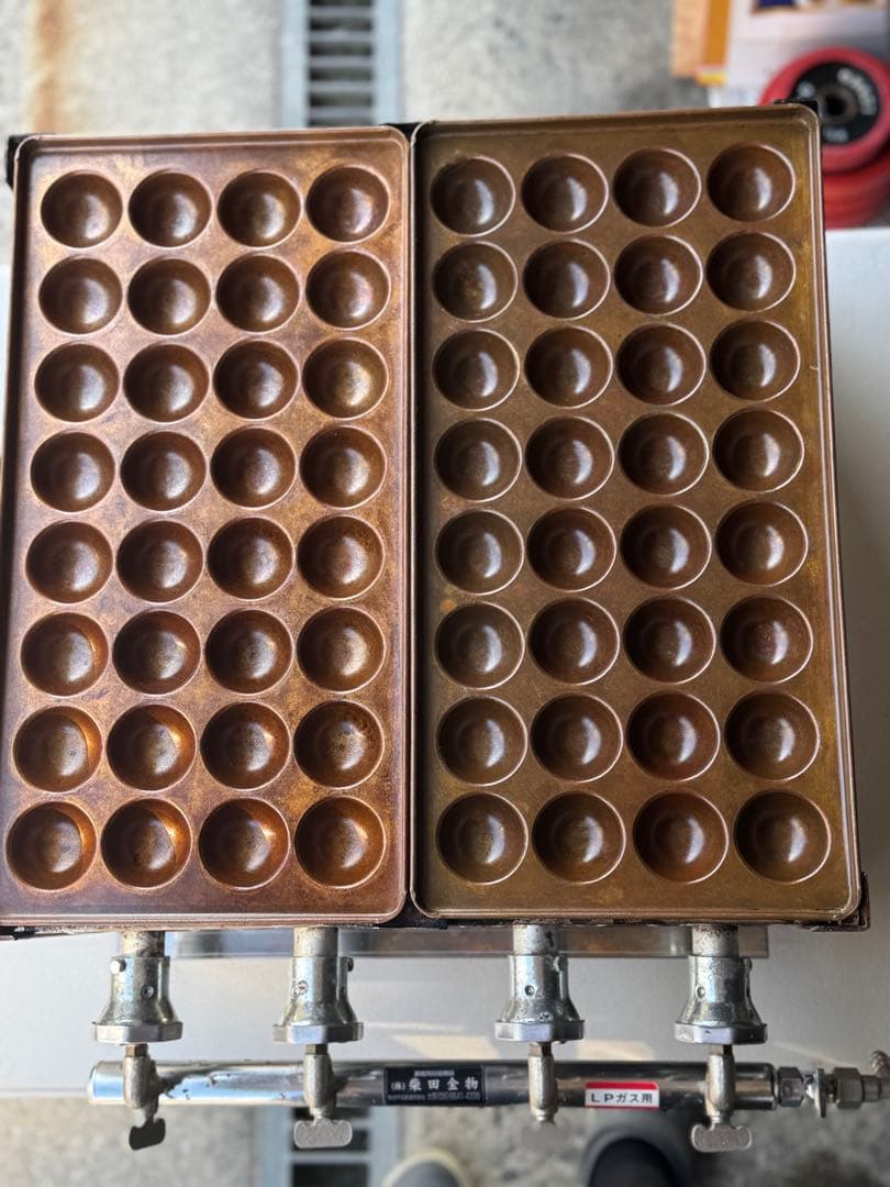 たこ焼き器 業務用　LPガス　銅板　32穴ジャンボ