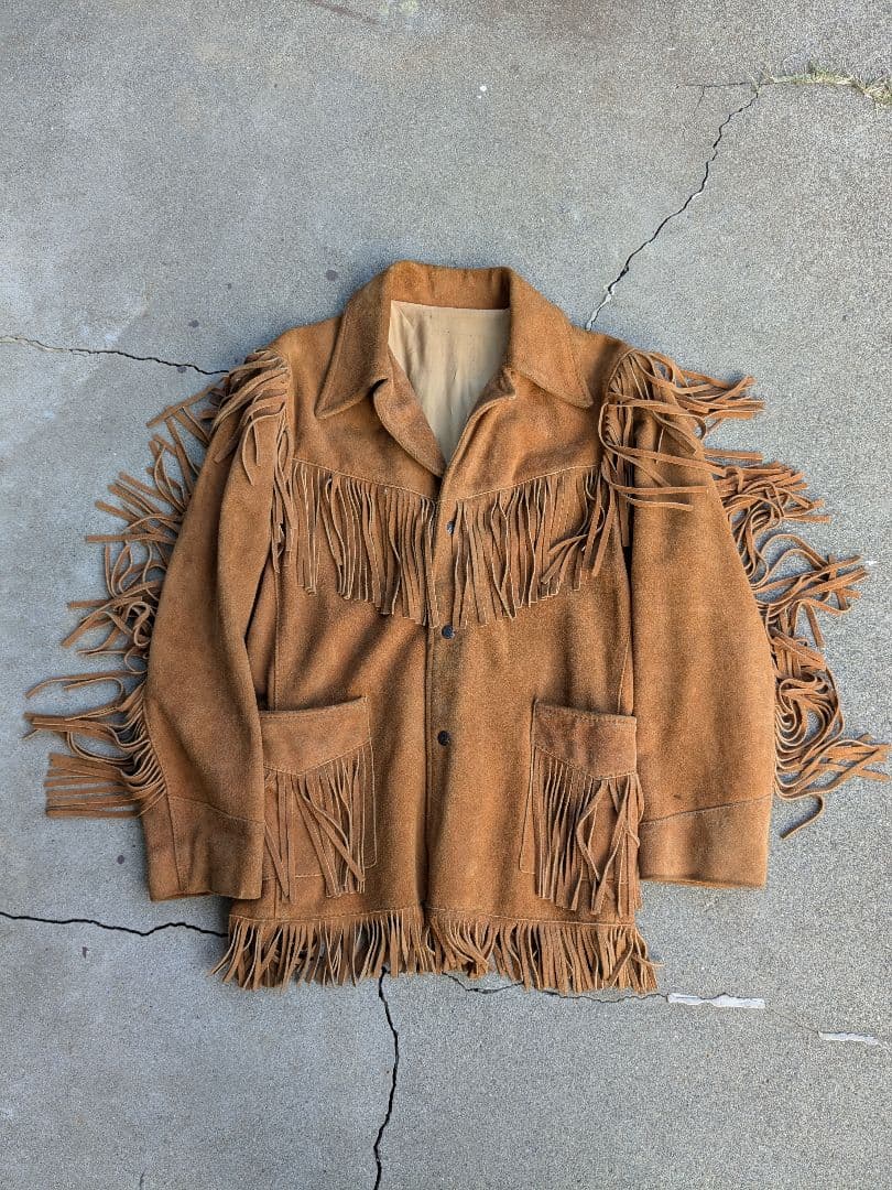 貴重◎ 70's unknown fringe leather jacket