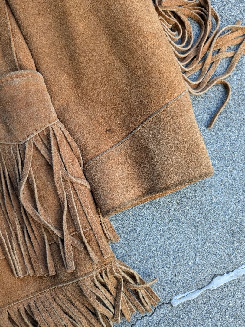 貴重◎ 70's unknown fringe leather jacket