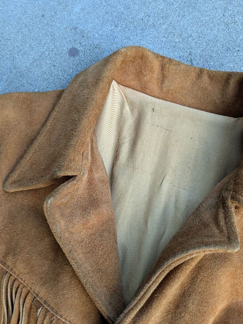 貴重◎ 70's unknown fringe leather jacket
