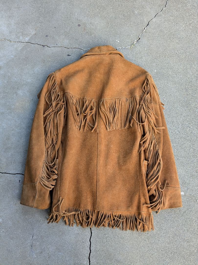 貴重◎ 70's unknown fringe leather jacket