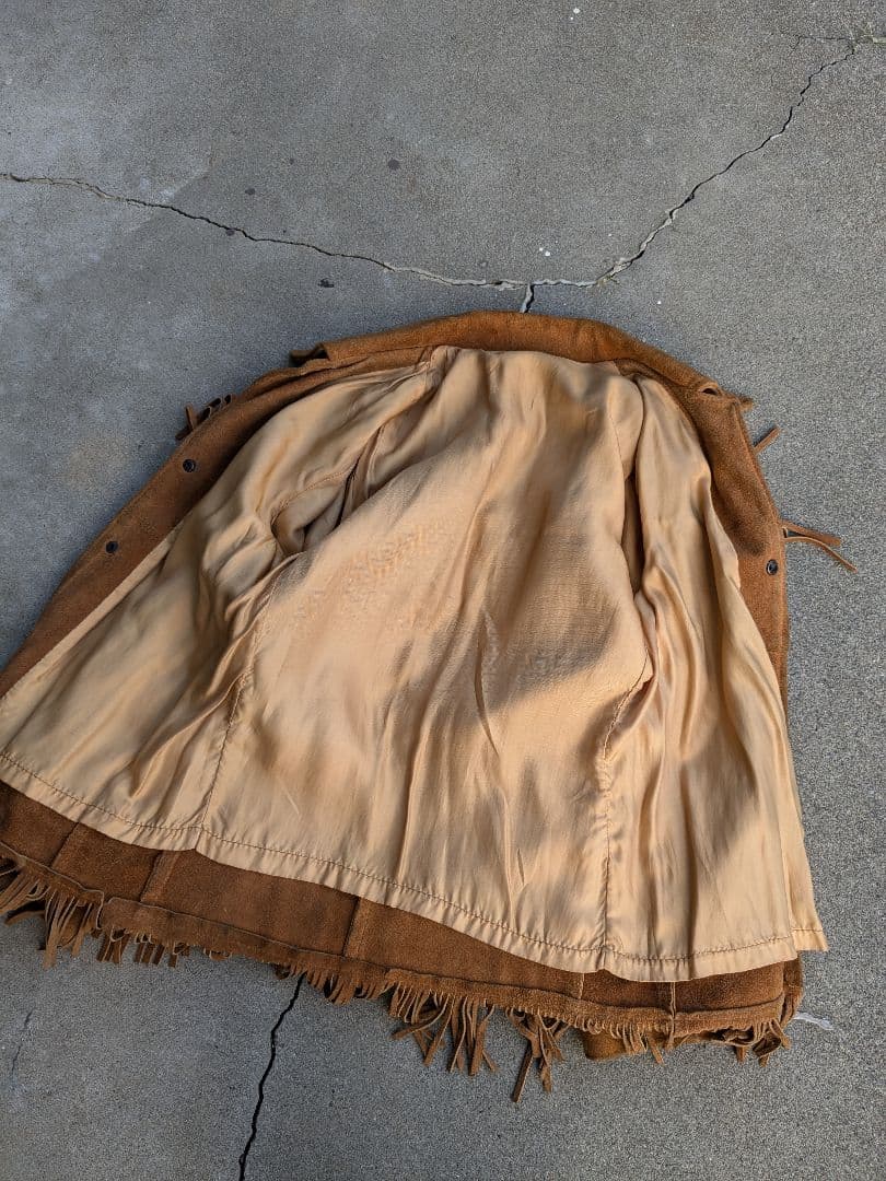 貴重◎ 70's unknown fringe leather jacket