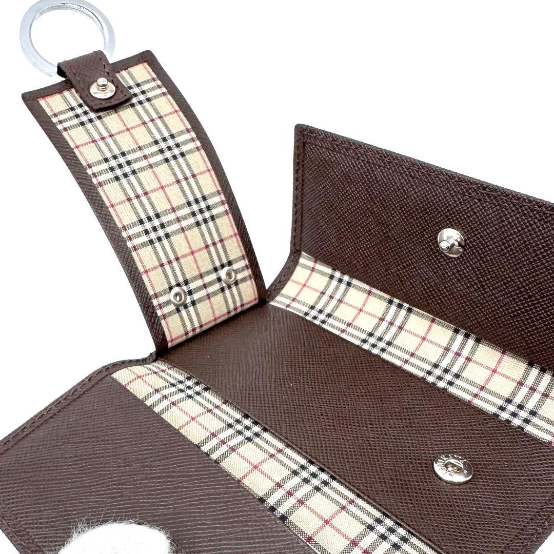 希少 未使用✨BURBERRY ノバチェック 4連キーケース レザー ブラウン