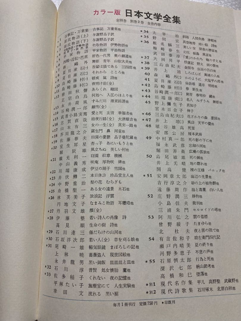 【超希少】③日本文学全集　河出書房　当時物フルコンプリート全55巻 +別冊2巻
