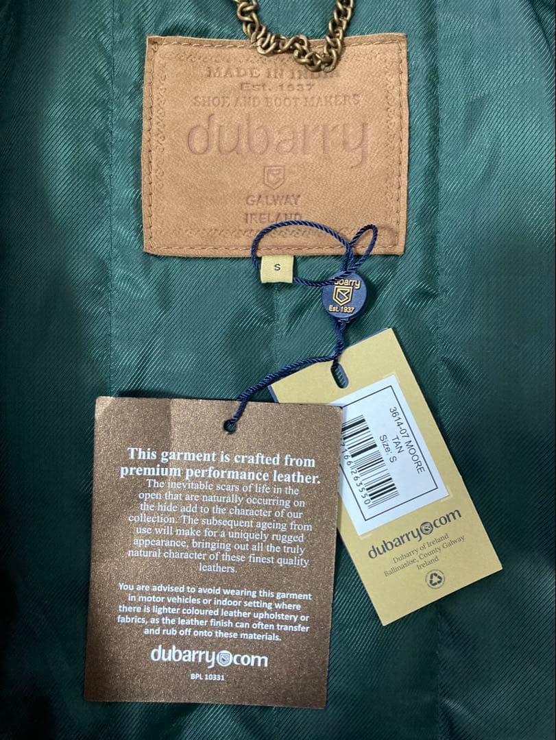 サ*ン様 タグ付き　新品　革のスペシャリスト dubarry社　レザージャケット