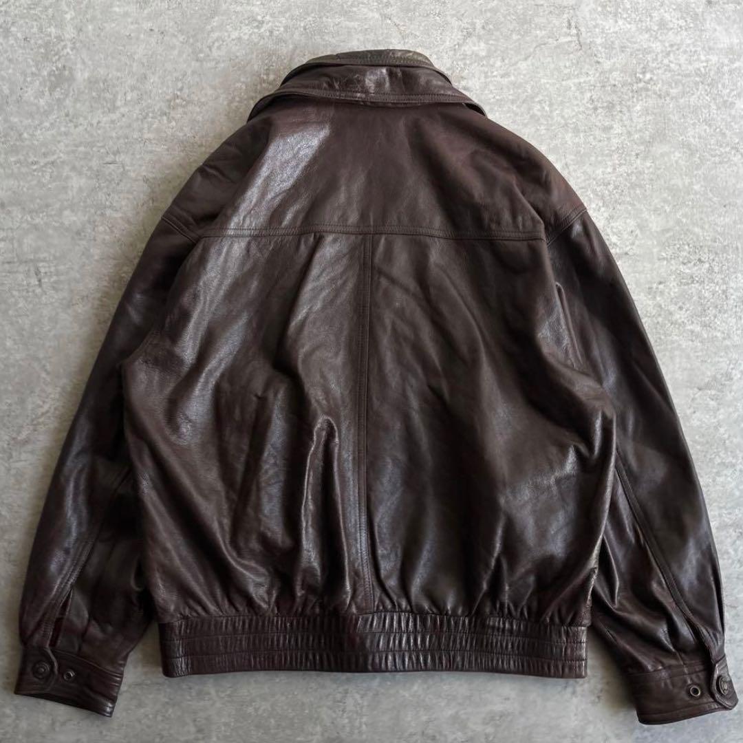 90's 本革 レザージャケット vintage arcive 茶色 ブラウン