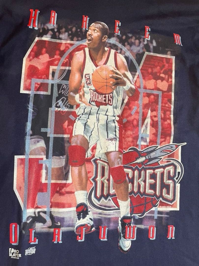 90s ヒューストンロケッツ　アキーム・オラジュワン Tシャツ