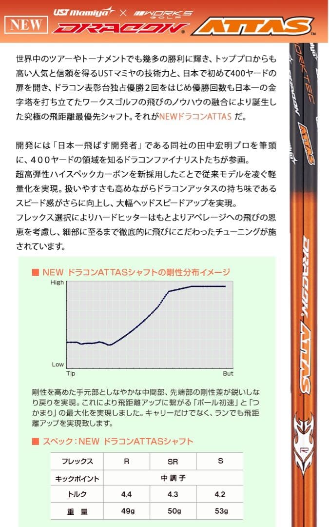 ★選べるアッタス＋激飛び404Y適合高反発! マキシマックス ブラック2