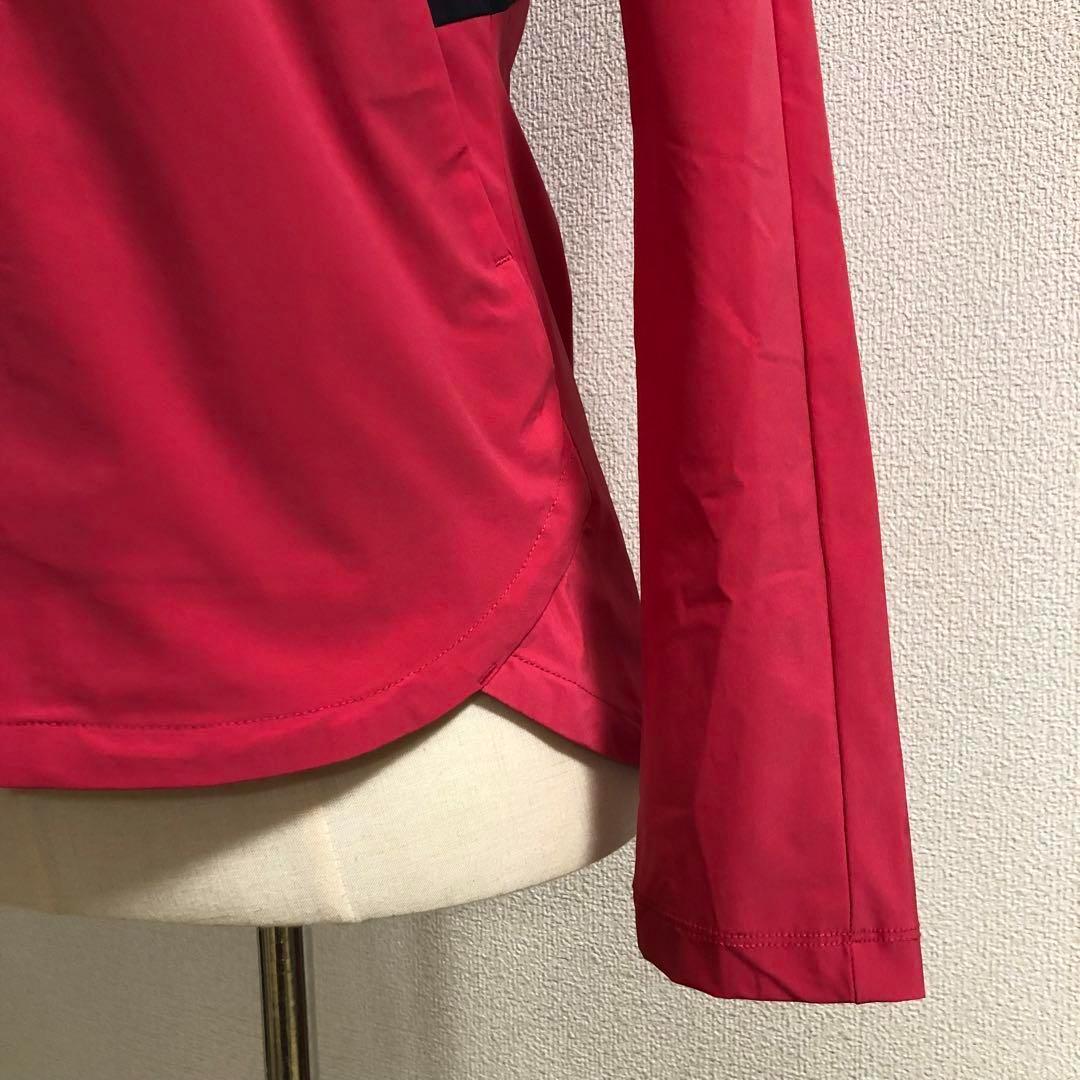 デサントゴルフ ナイロンストレッチ ウィンドジャケット レッド系 Mサイズ