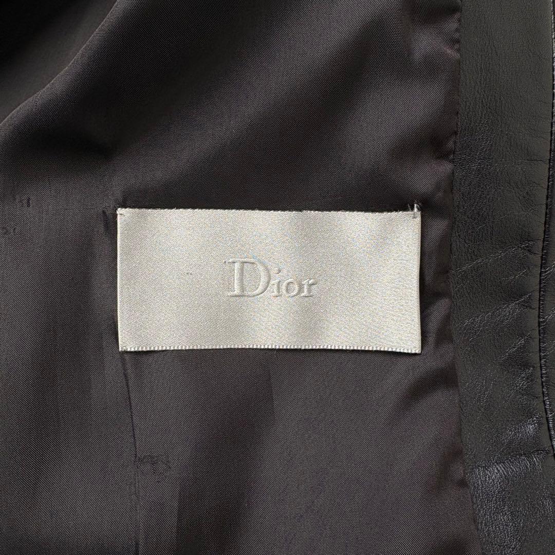 DIOR HOMME 02SS エディ期 レザージャケット 本革 ラム 50
