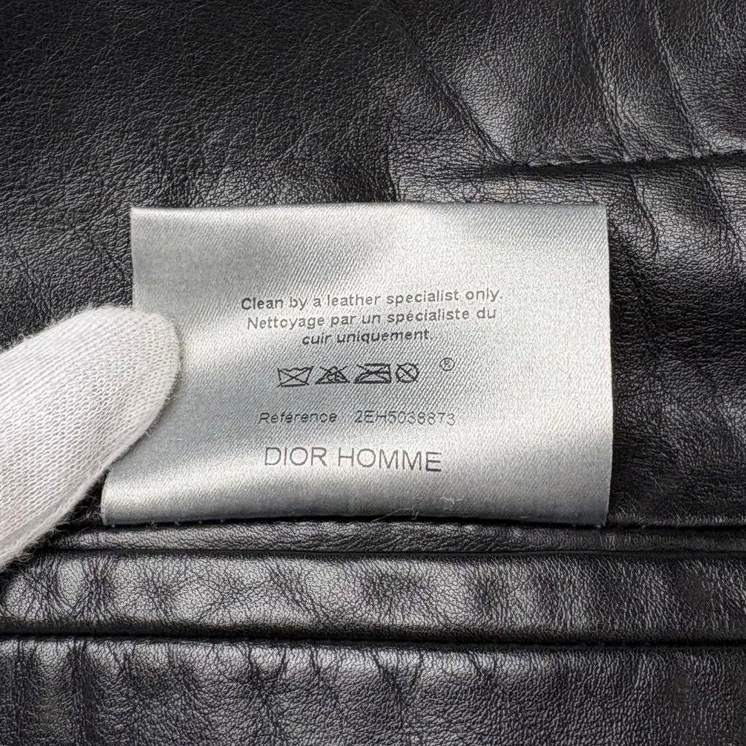 DIOR HOMME 02SS エディ期 レザージャケット 本革 ラム 50