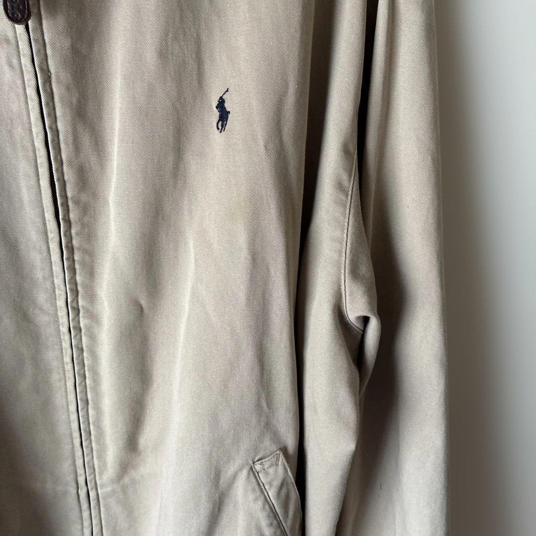 90s POLO by Ralph Laurenスイングトップベージュポニー刺繍