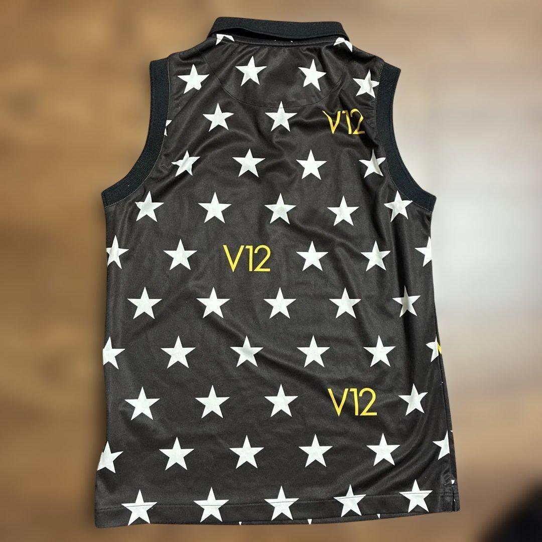V12 星柄 ノースリーブポロシャツ レディース　Sサイズ