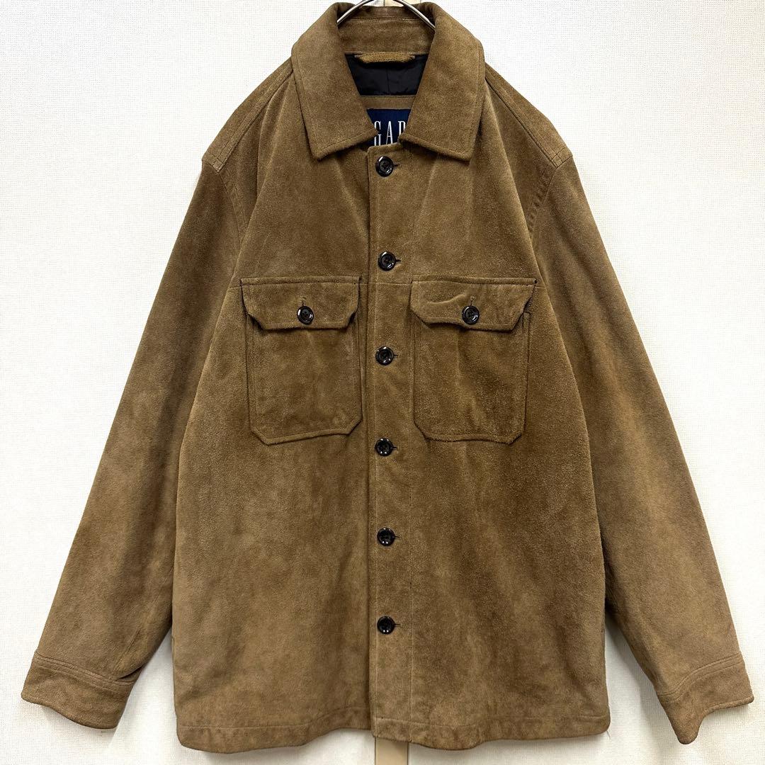 GAP オールドギャップ　スエードレザージャケット　シャツジャケット 裏地付き