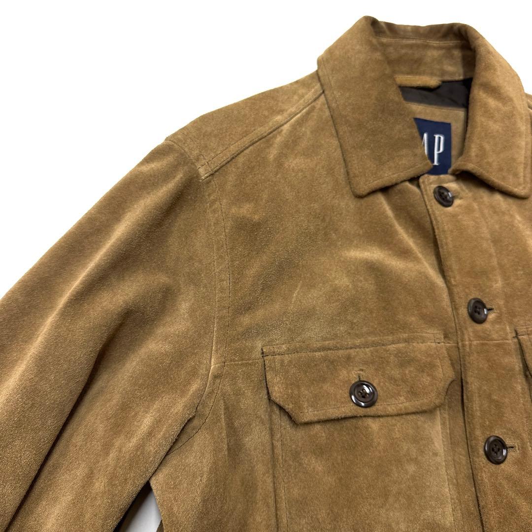 GAP オールドギャップ　スエードレザージャケット　シャツジャケット 裏地付き