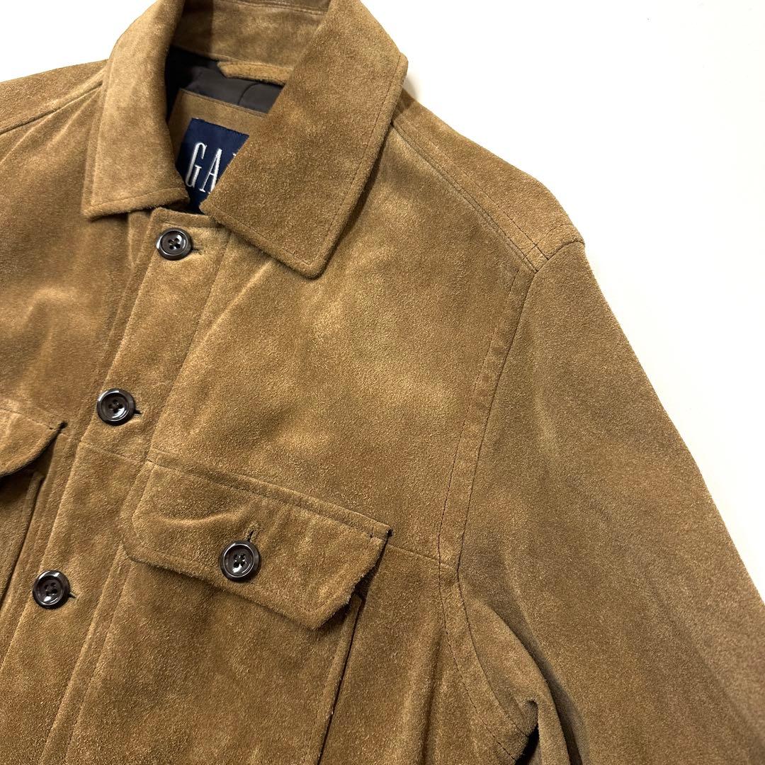 GAP オールドギャップ　スエードレザージャケット　シャツジャケット 裏地付き