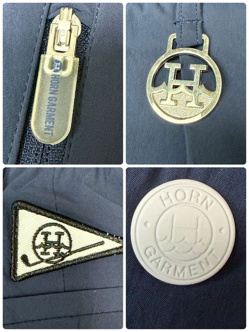 新品　ホーンガーメント　ゴルフパンツ　近年　ネイビー