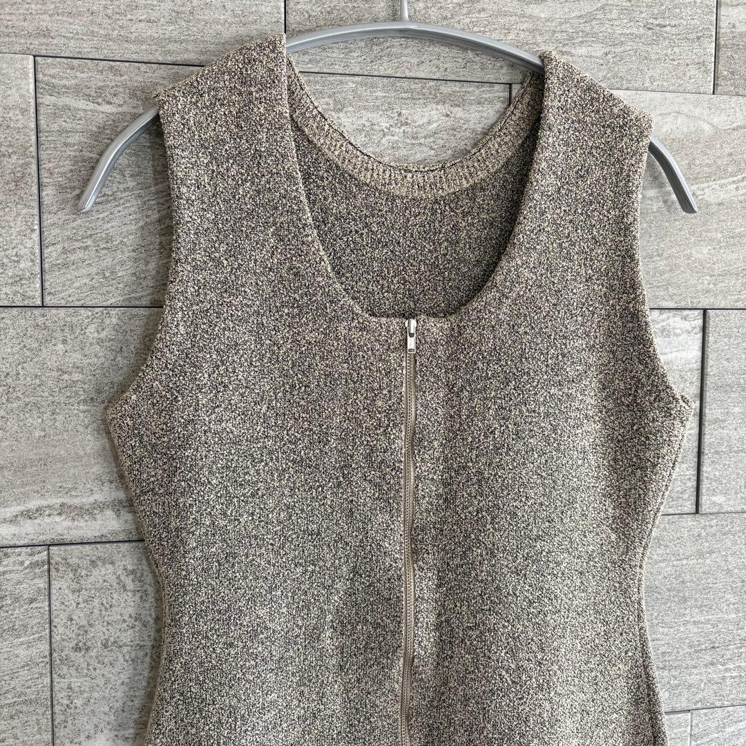 ワンピース Ameri LOOP YARN SEMI FLARE KNIT DRESS