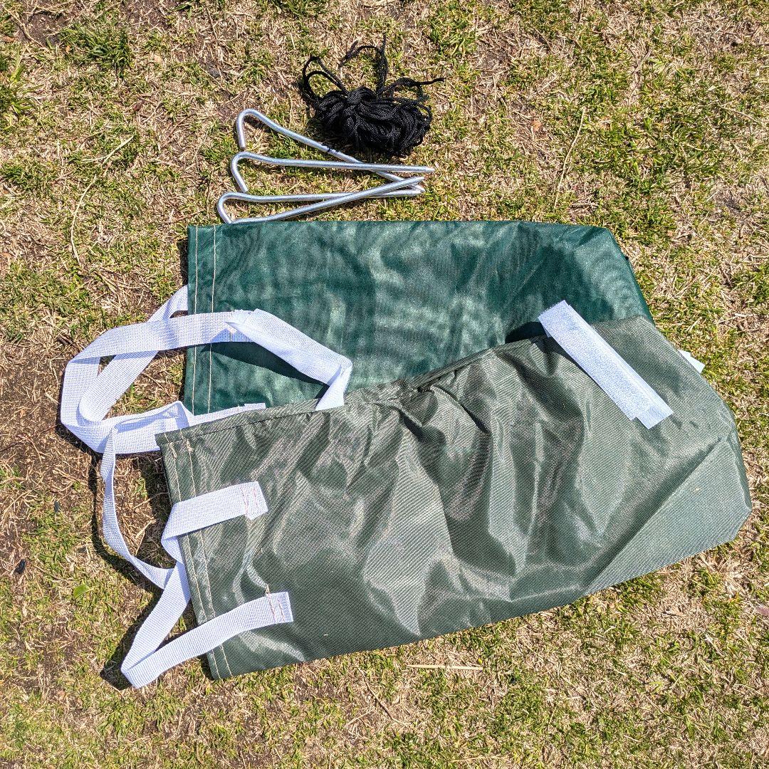 【未使用品】タープテント　3m×3m グリーン　試し張りのみ