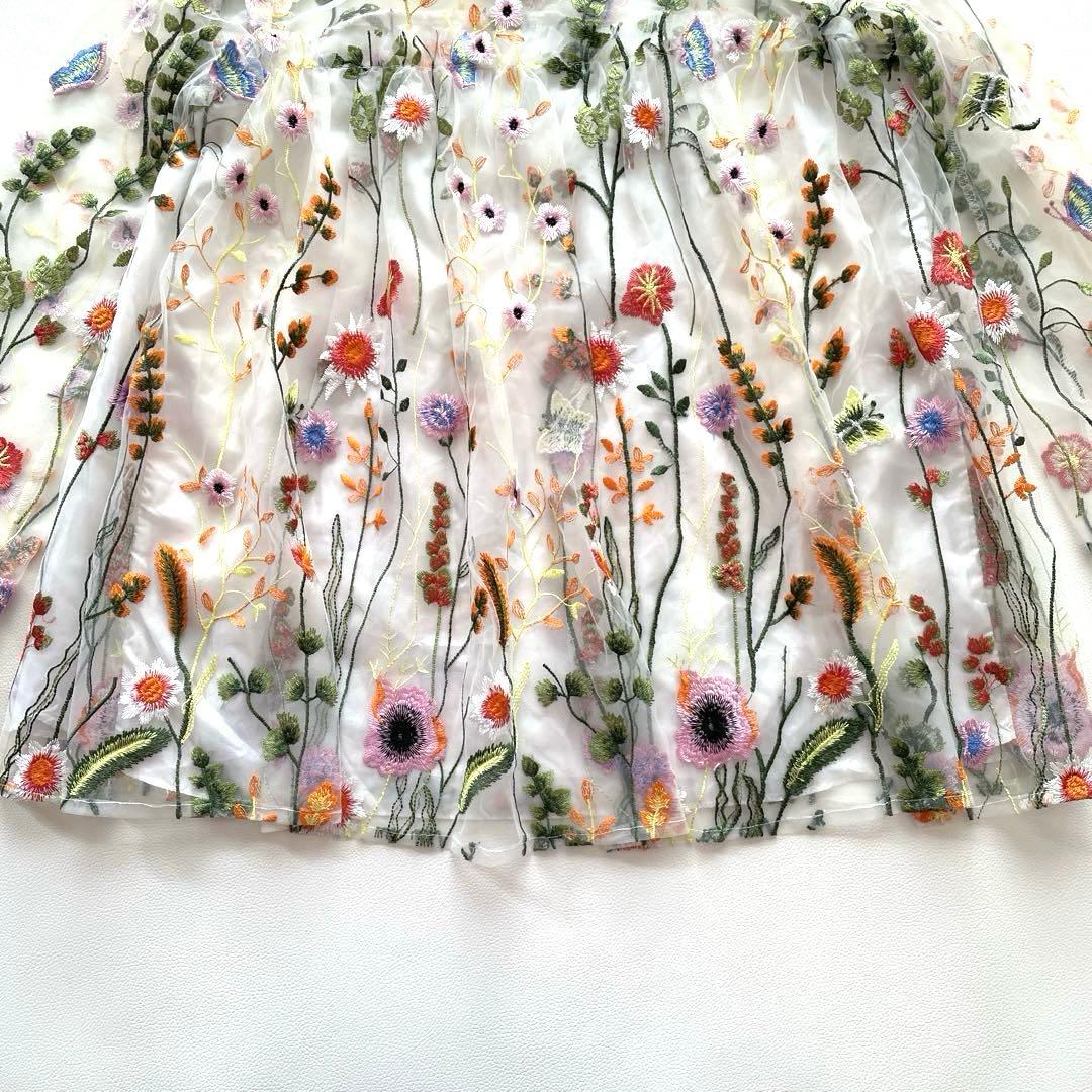 希望価格セール中 sister jane 花柄刺繍シアー チュール ブラウス S