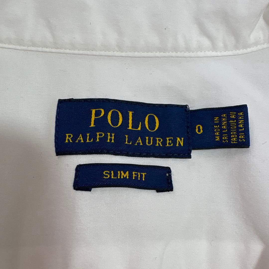 Polo Ralph Lauren ホワイト スリムフィットシャツ 長袖 0