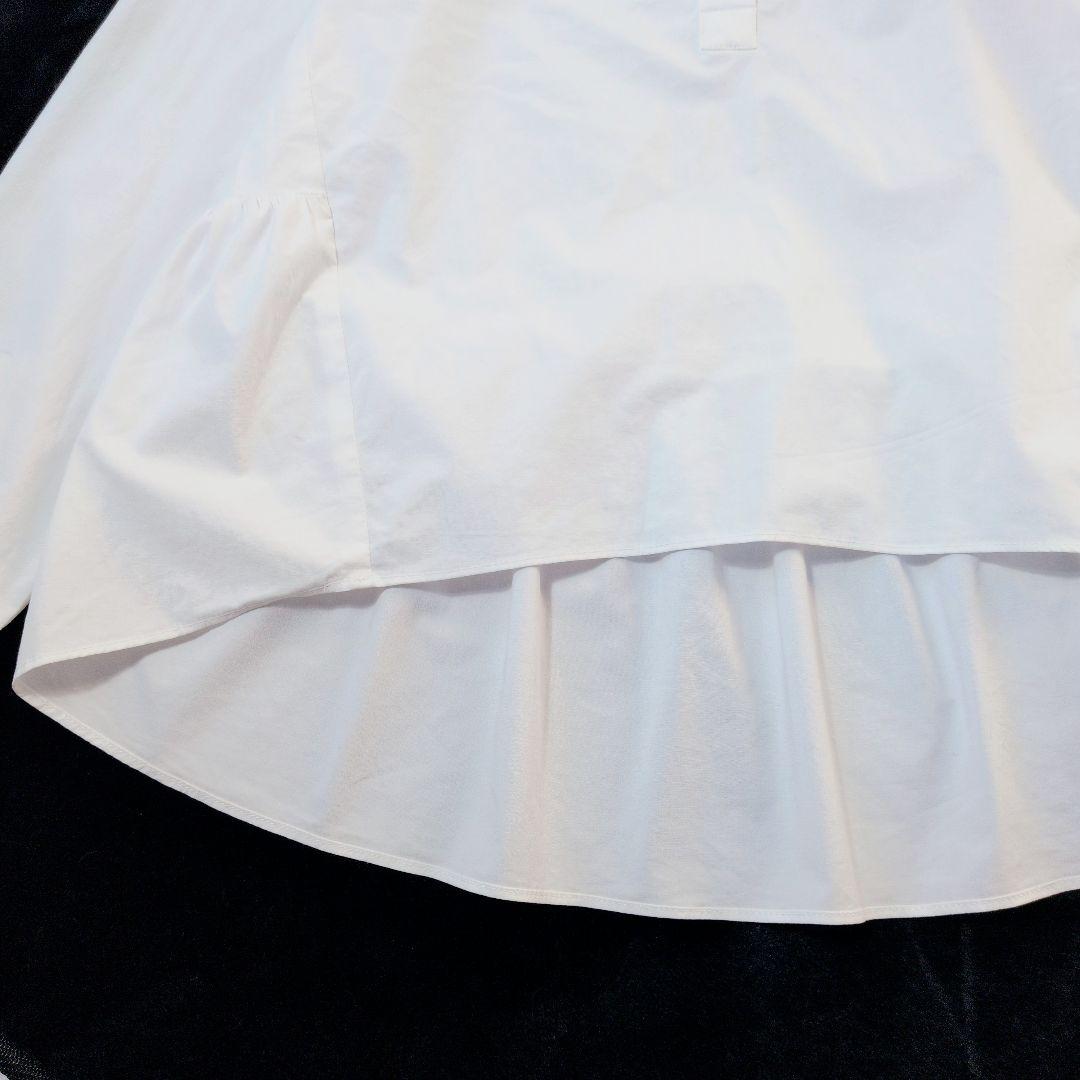 YOKOCHAN ヨーコチャン 長袖ブラウス チュニック フリル オフ白 綿M