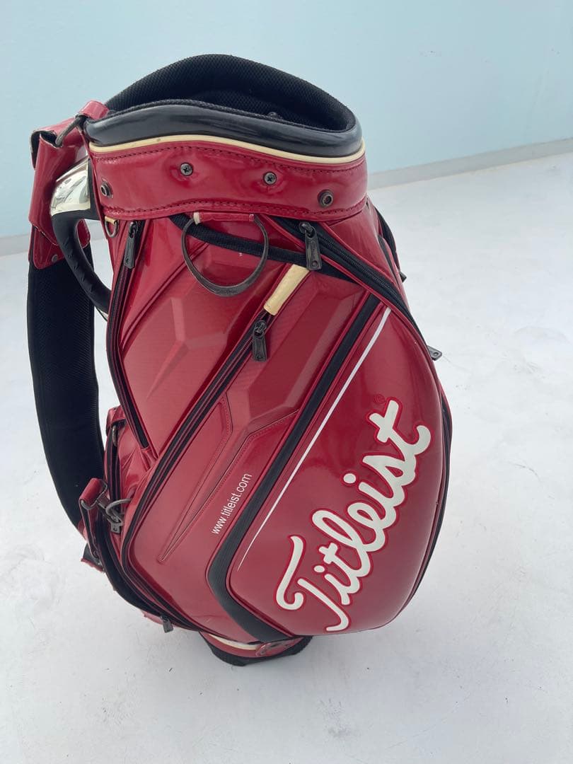 Titleist ゴルフバッグ レッド 5仕切り ‼️ツアーバックですおまけ付き❗️