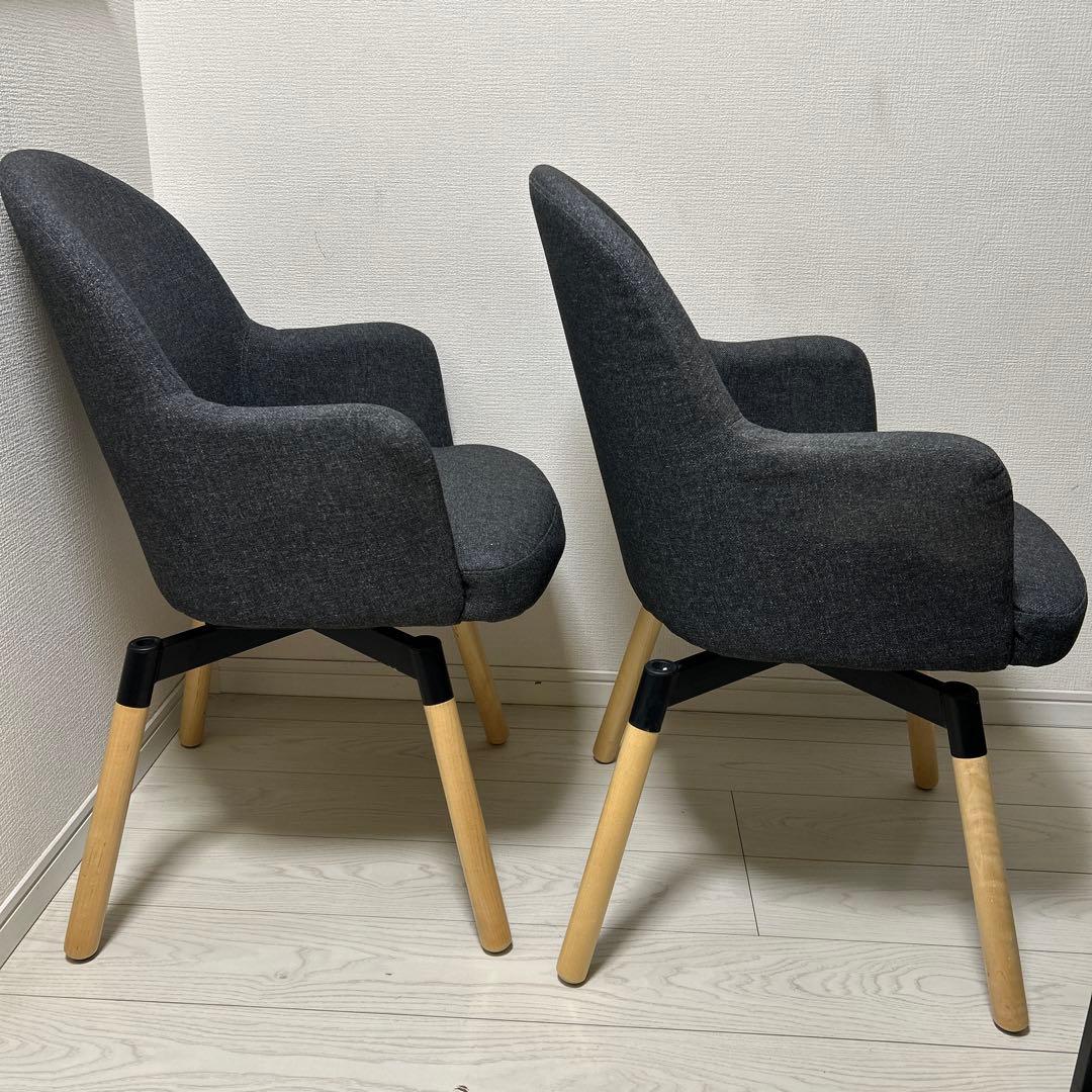 IKEA JANOLOF ヤンオロフ　回転ダイニングチェア　2脚セット