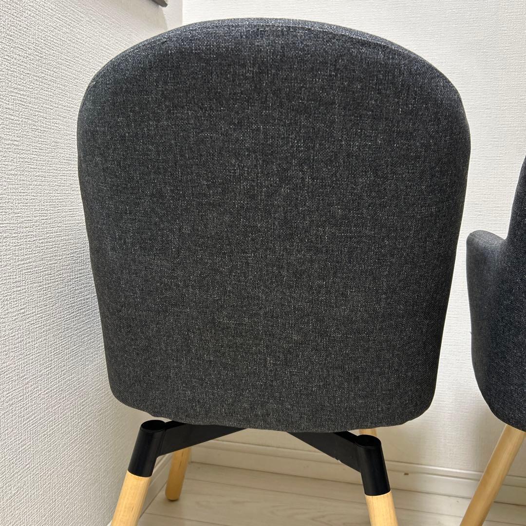 IKEA JANOLOF ヤンオロフ　回転ダイニングチェア　2脚セット