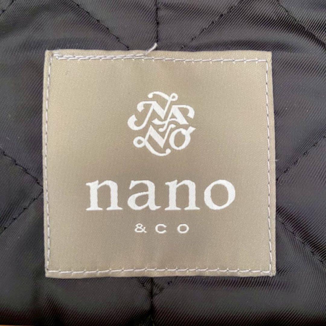 極美品 羊革 ナノユニバース レザージャケット 黒 M シングルライダース