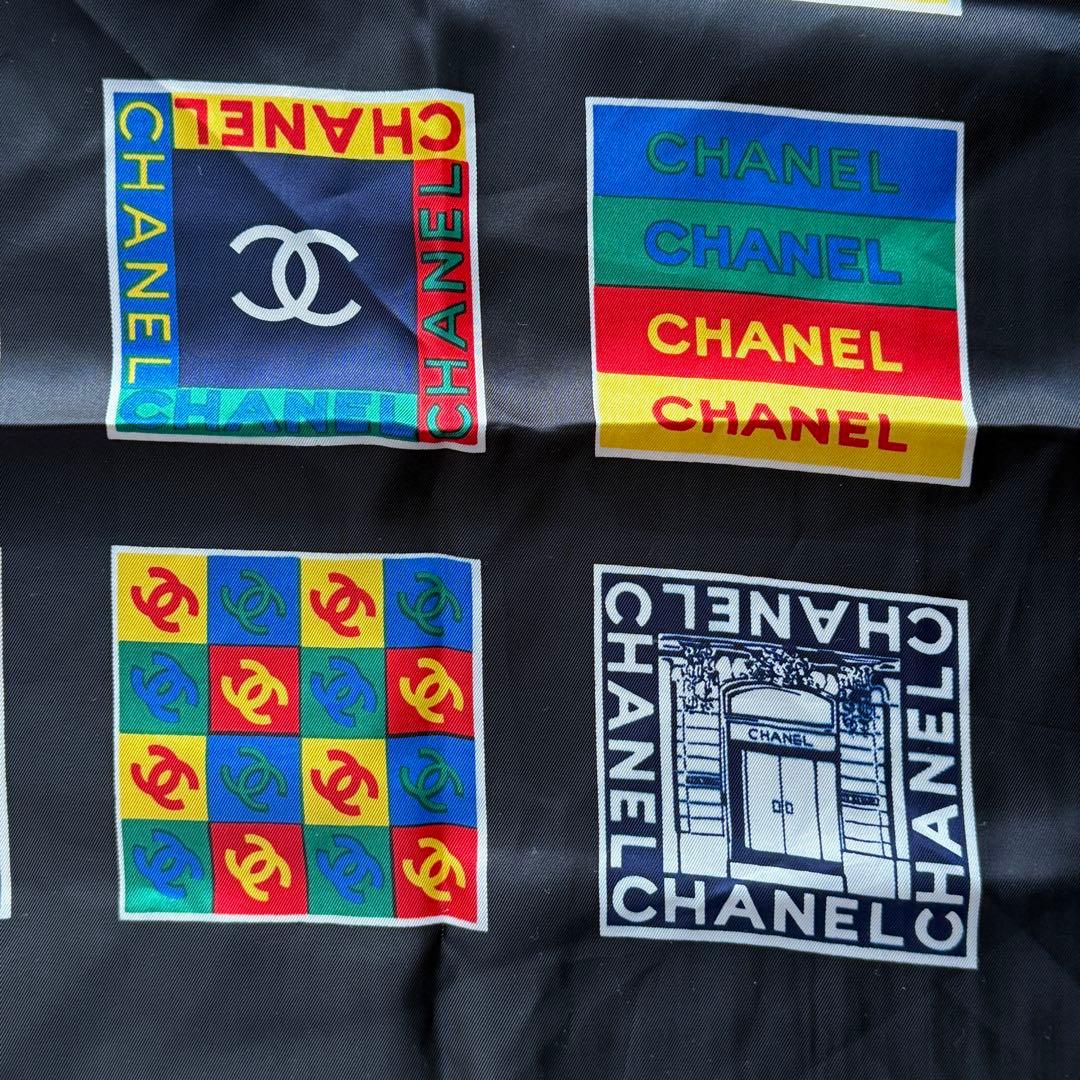 CHANEL シャネル　シルク　スカーフ　総柄　ココマーク　カラフル 希少 レア