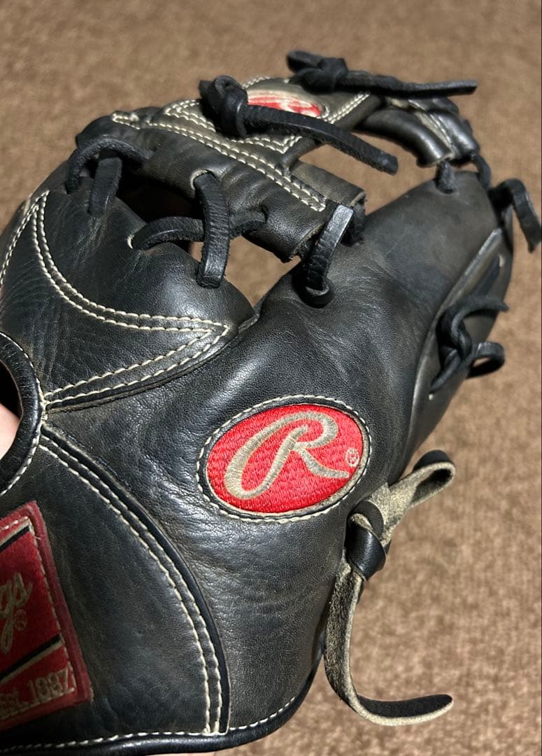 日本未発売　USA Rawlings 軟式一般グローブ 黒 レザー