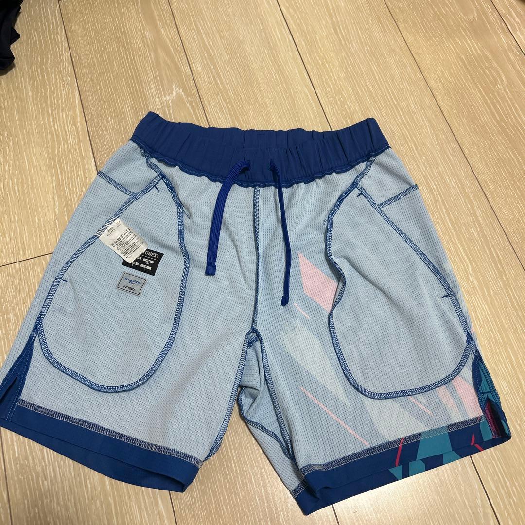バドミントン ハーフパンツ青