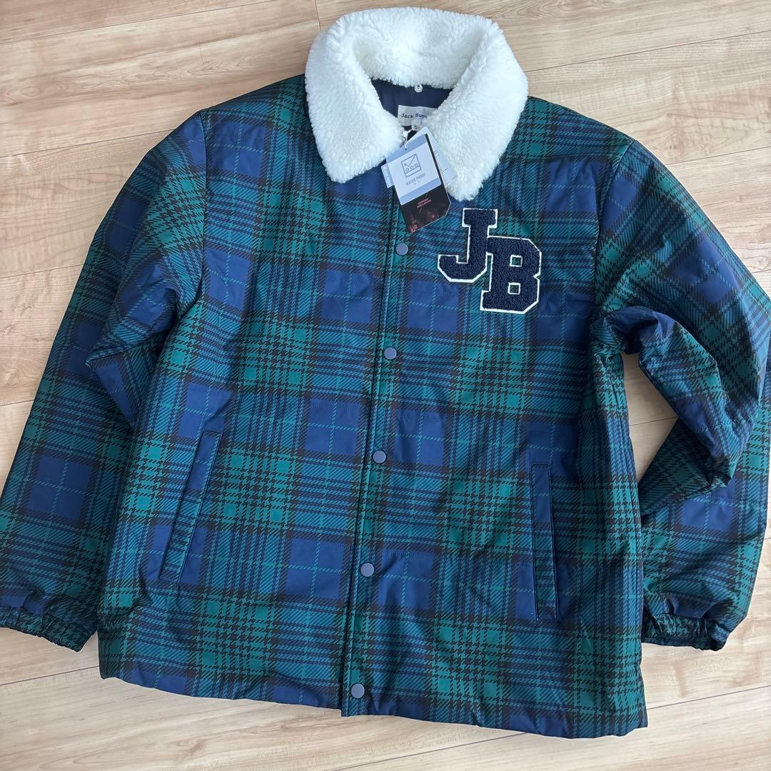 新品　ジャックバニー　メンズ　ゴルフ　アウター　コーチジャケット　ネイビー　L