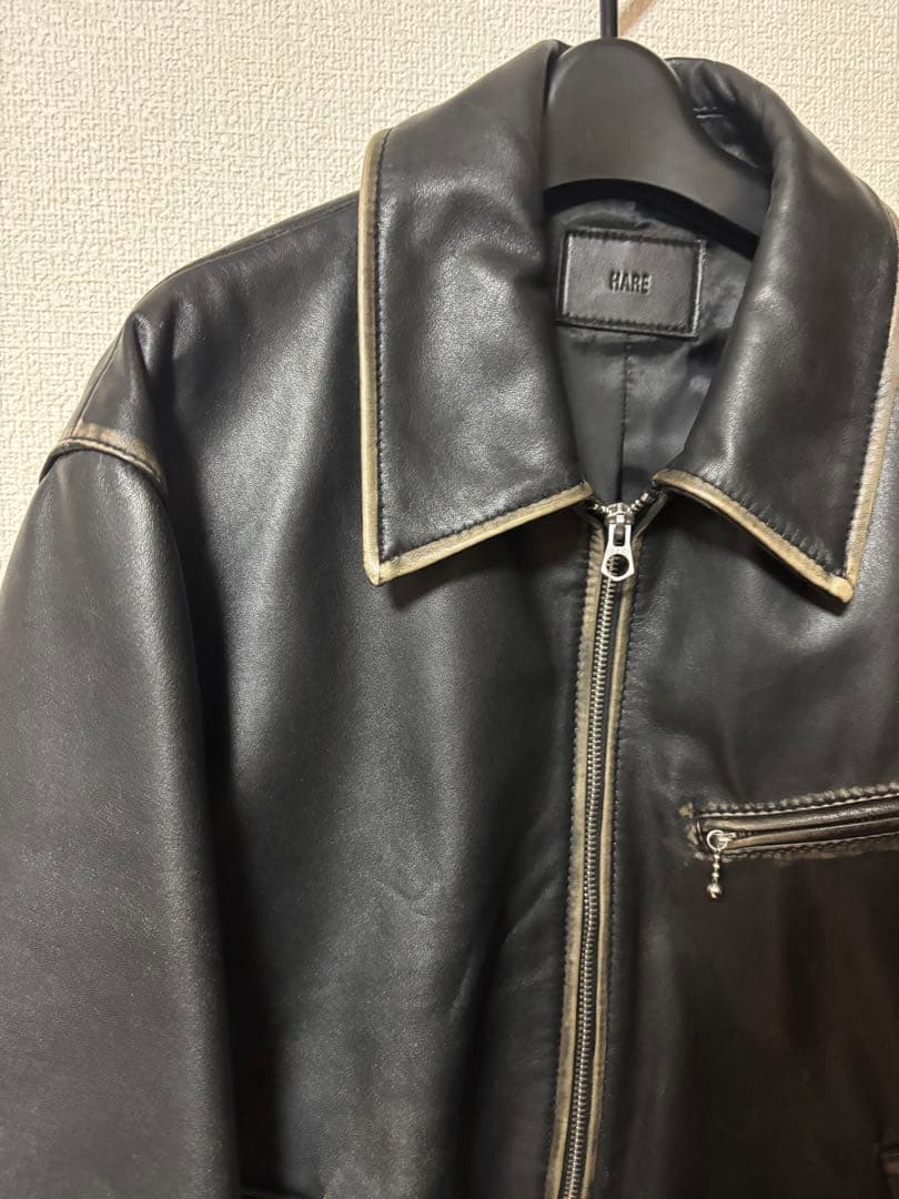 フォームレスレザーブルゾン　hare