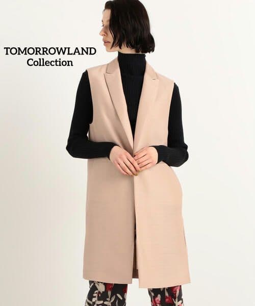 TOMORROWLAND collection ウールシルク ロングジレ ベスト
