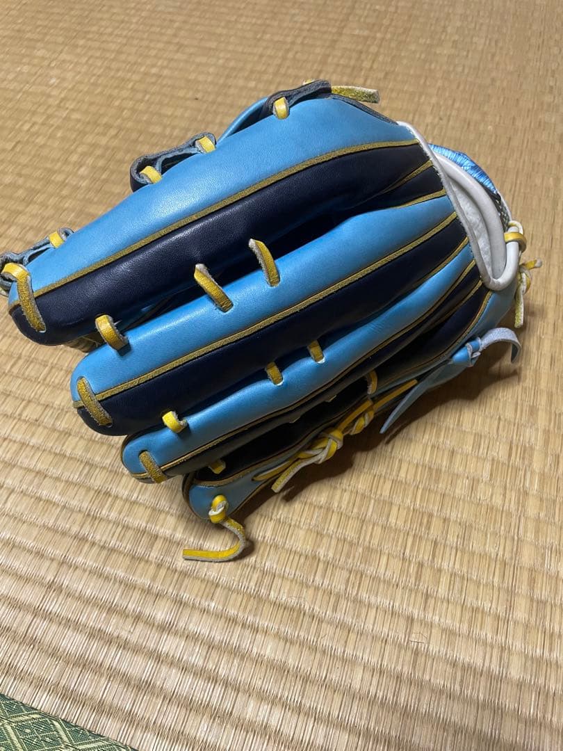 ミズノプロ　軟式用オーダーグラブ　外野手用　ダイバーシティブルー