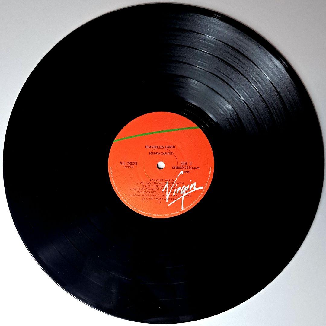 美品　Belinda Carlisle　Heaven On Earth　LP